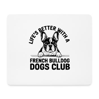 Französische Bulldogge Club Hundeclub - Mousepad (Querformat) - Weiß - Vorne