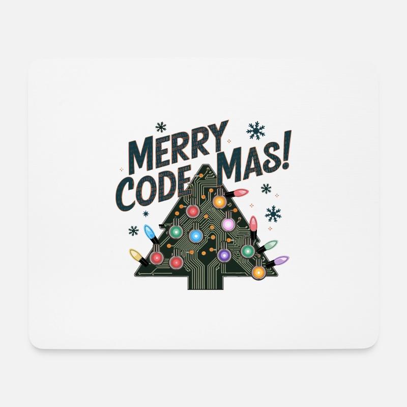 Christmas Merry Code Mas Festive Holidays - Mouse Pad (horizontal) - white