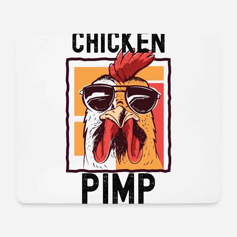 Huhn - Mousepad (Querformat) - Weiß
