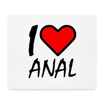 I love - Mousepad (Querformat) - Weiß - Vorne