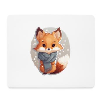 Fox in winter - Mouse Pad (horizontal) - white - Front