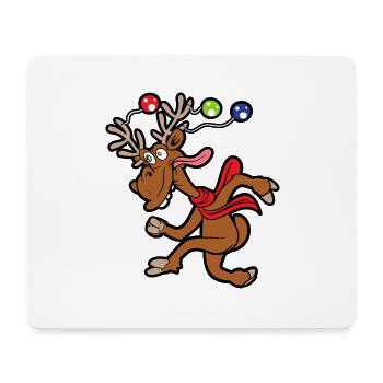 Noël rennes - Tapis de souris (format paysage) - blanc - Devant