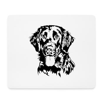 FLAT COATED RETRIEVER Hunde Hund Jagdhund Wilsigns - Mousepad (Querformat) - Weiß - Vorne