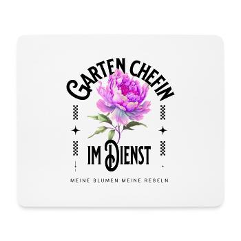 Die Gartenchefin - Deine Blumen, deine Regeln - Mousepad (Querformat) - Weiß - Vorne