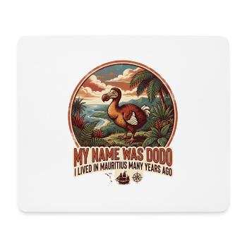 Dodo, oiseau éteint de Maurice - Tapis de souris (format paysage) - blanc - Devant