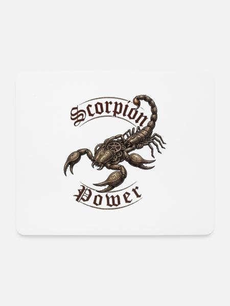 Sternzeichen Skorpion Kraft - Mousepad (Querformat) - Weiß