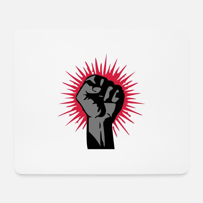 faust / fist - Mousepad (Querformat) - Weiß