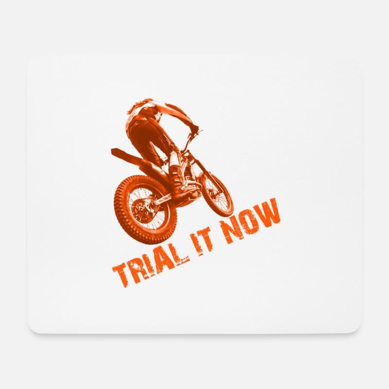 Trial it now - Orange - Mousepad (Querformat) - Weiß