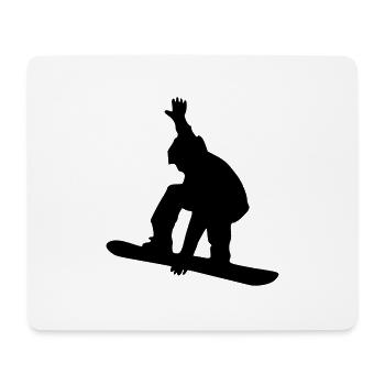 snowboard - Tapis de souris (format paysage) - blanc - Devant