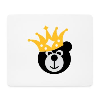 BÄR mit KRONE - Mousepad (Querformat) - Weiß - Vorne