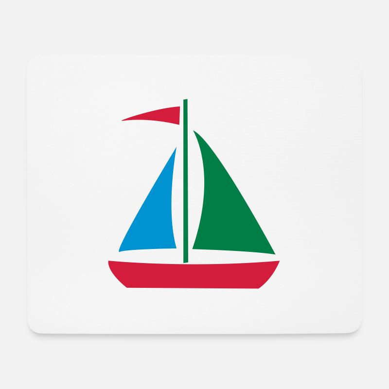 sailboat_2_3clr - Mouse Pad (horizontal) - white