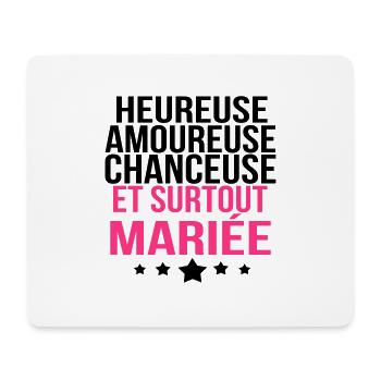 et surtout mariée - Tapis de souris (format paysage) - blanc - Devant