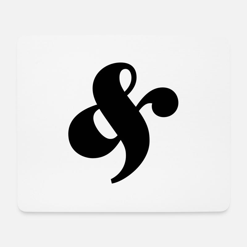 Ampersand - Mousepad (Querformat) - Weiß
