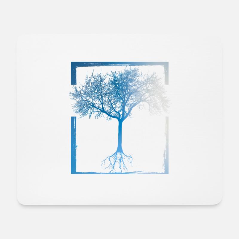 Mutter Natur - Rahmen 02 - Mousepad (Querformat) - Weiß