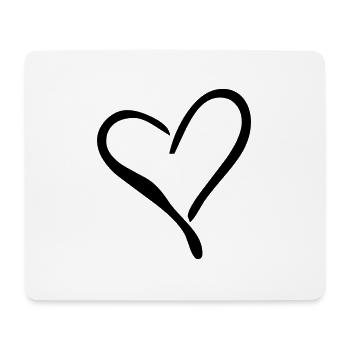 heart - Tapis de souris (format paysage) - blanc - Devant
