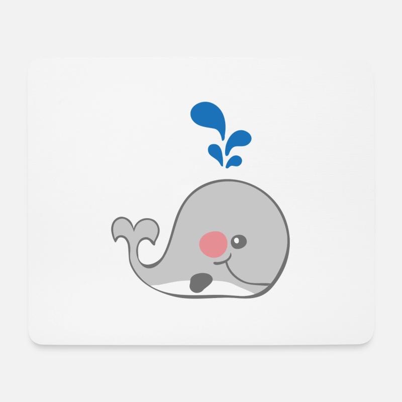 Wal - Mousepad (Querformat) - Weiß