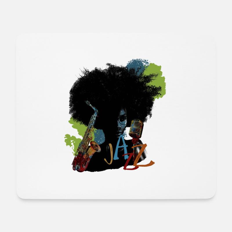 Jazz - Mousepad (Querformat) - Weiß