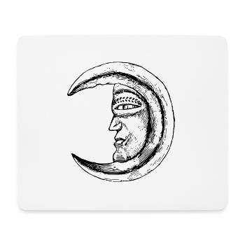 Gesicht des Mondes - Mousepad (Querformat) - Weiß - Vorne