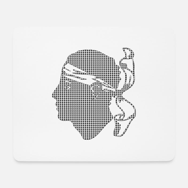 Big Head Moor - Mouse Pad (horizontal) - white