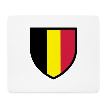 blason, écusson, drapeau belgique - belgie (T) - Tapis de souris (format paysage) - blanc - Devant