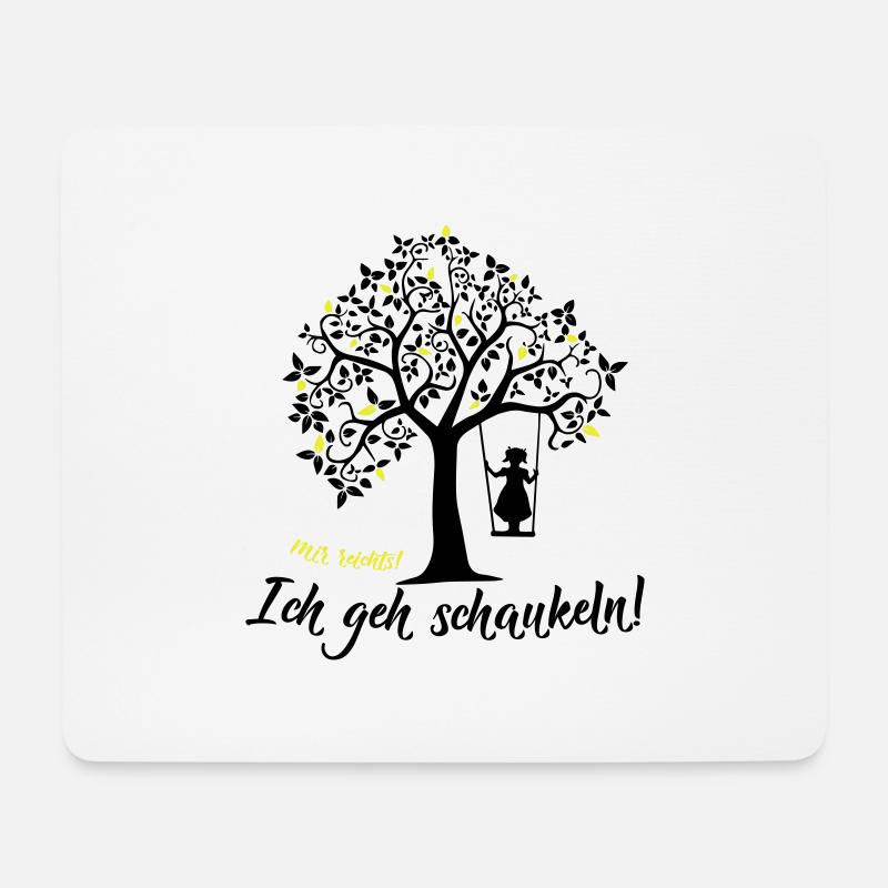 Mir reichts Schaukeln Spruch Mädchen süß Geschenk - Mousepad (Querformat) - Weiß