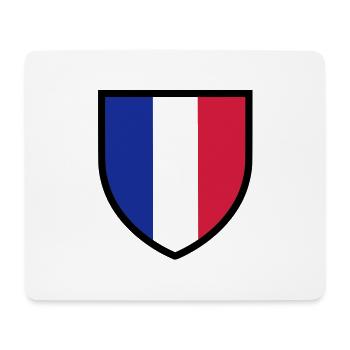 blason, écusson, drapeau France (T) - Tapis de souris (format paysage) - blanc - Devant