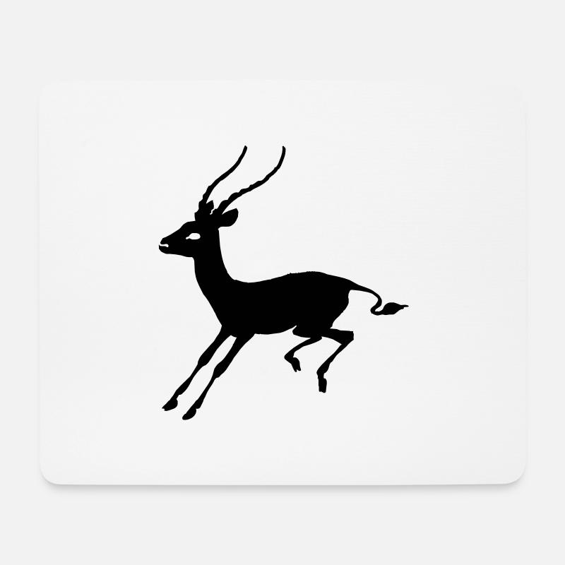 Gazelle - Mousepad (Querformat) - Weiß