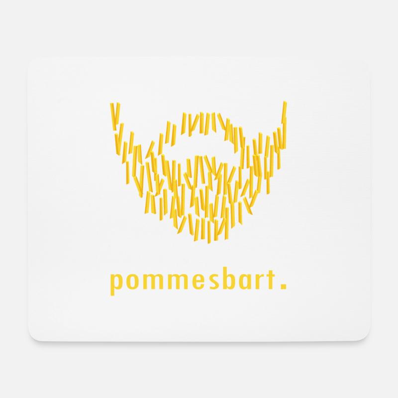 pommesbart. - Mousepad (Querformat) - Weiß