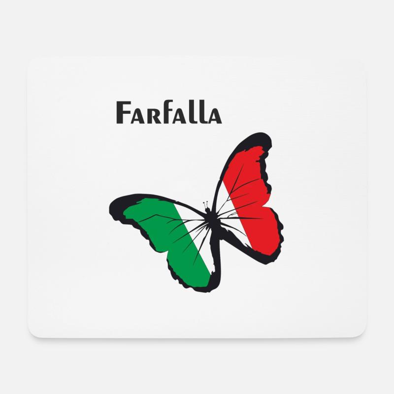 Farfalla Italien Schmetterling perfekt für Sommer - Mousepad (Querformat) - Weiß