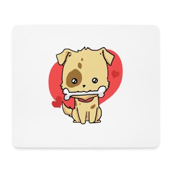 chien - Tapis de souris (format paysage) - blanc - Devant