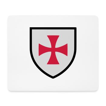 Blason croix de Malte (K) - Tapis de souris (format paysage) - blanc - Devant