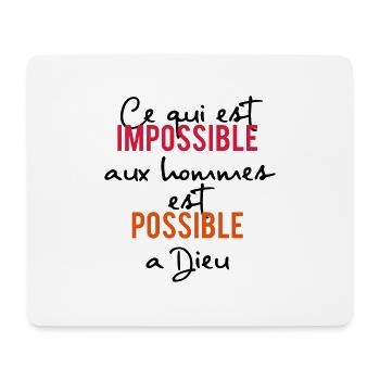 everything is possible to God - Mouse Pad (horizontal) - white - Front