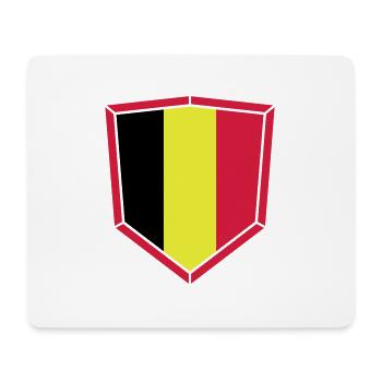 Belgium Belgium Text Flag Cool Football Fan Fun - Mouse Pad (horizontal) - white - Front