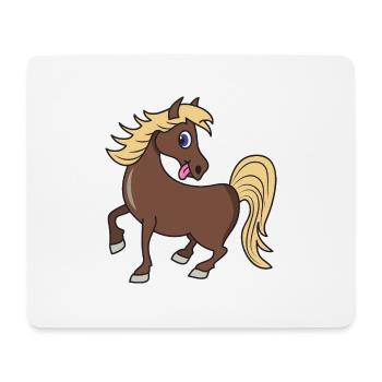 Niedliches Pferd Pony - Mousepad (Querformat) - Weiß - Vorne