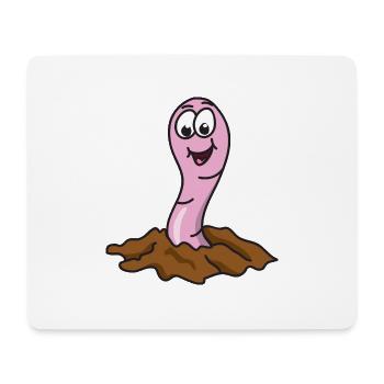 earthworm - Mouse Pad (horizontal) - white - Front