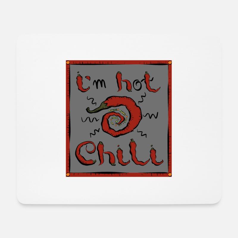 Chili - Mousepad (Querformat) - Weiß