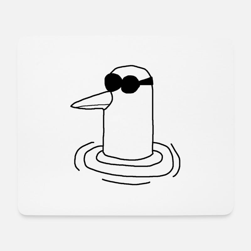 canard - Tapis de souris (format paysage) - blanc
