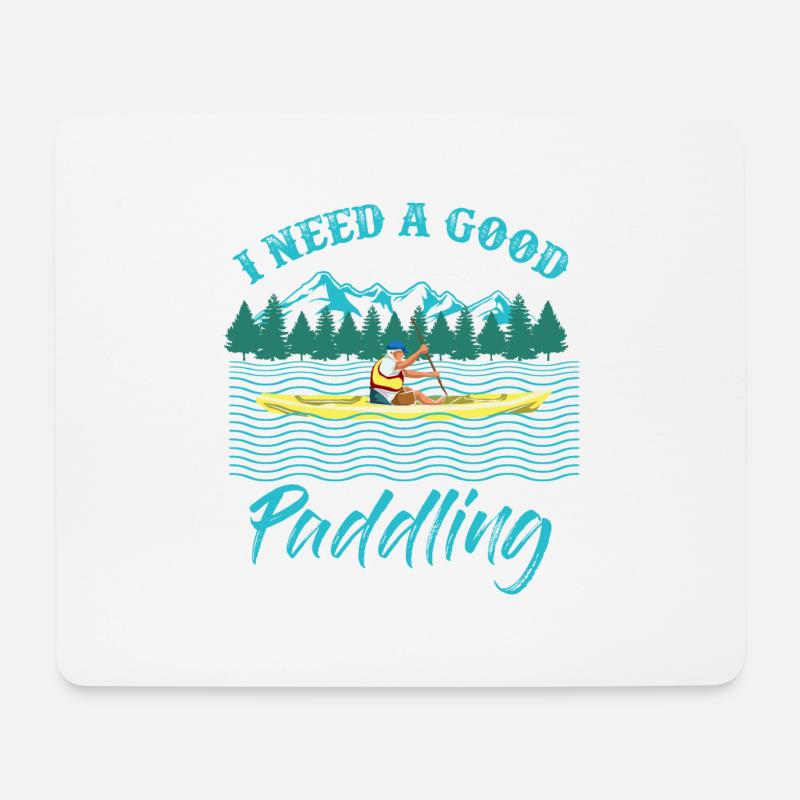 Ich brauche ein gutes Kanu - Mousepad (Querformat) - Weiß