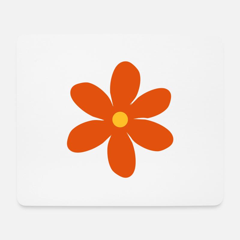 Blume - Mousepad (Querformat) - Weiß