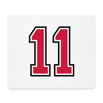 11 sports jersey football number - Mouse Pad (horizontal) - white - Front