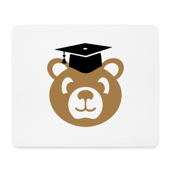 Doktor Bär mit Doktorhut Geschenk Doktorarbeit - Mousepad (Querformat) - Weiß - Vorne