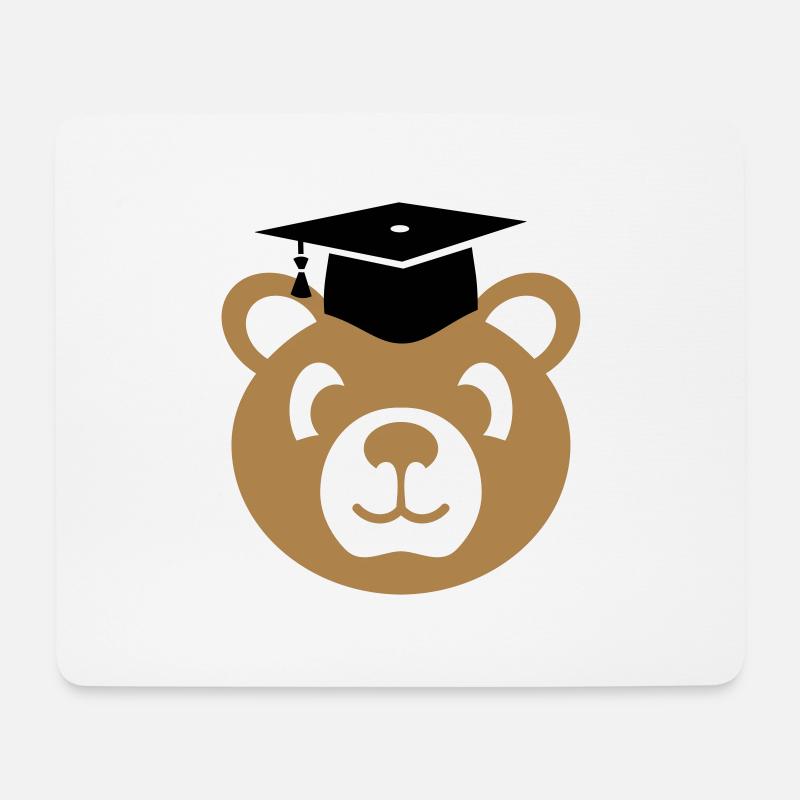 Doktor Bär mit Doktorhut Geschenk Doktorarbeit - Mousepad (Querformat) - Weiß