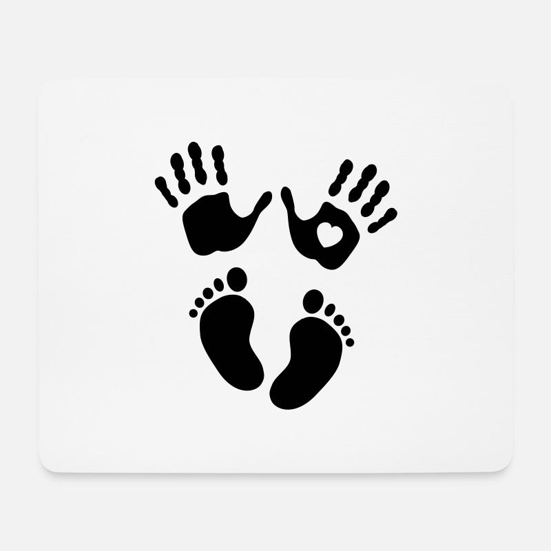 Hands and feet of a baby - Mousepad (Querformat) - Weiß