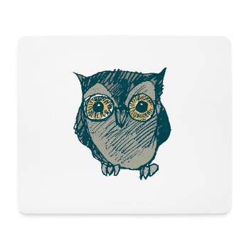 eule - Mousepad (Querformat) - Weiß - Vorne