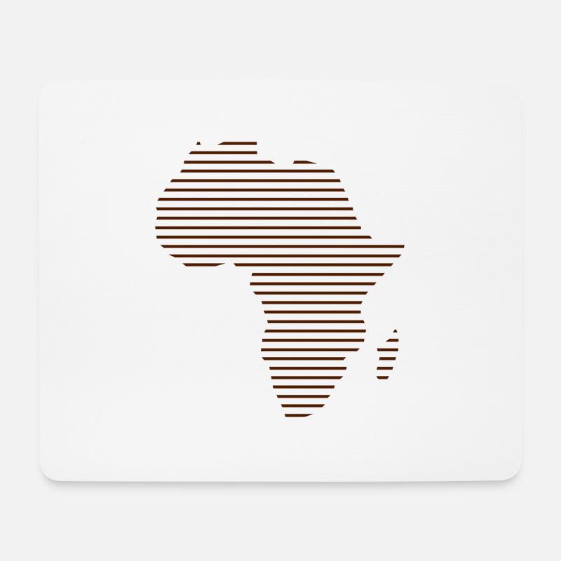 Afrika // Afrikakarte // Abstrakt // Linien - Mousepad (Querformat) - Weiß