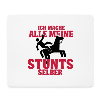 Ich mache alle meine Stunts selber - Mousepad (Querformat) - Weiß - Vorne