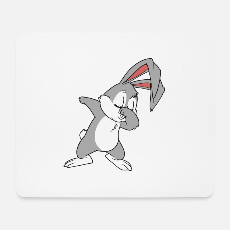 Häschen - Mousepad (Querformat) - Weiß