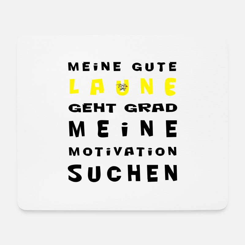 Meine gute Laune - Mousepad (Querformat) - Weiß