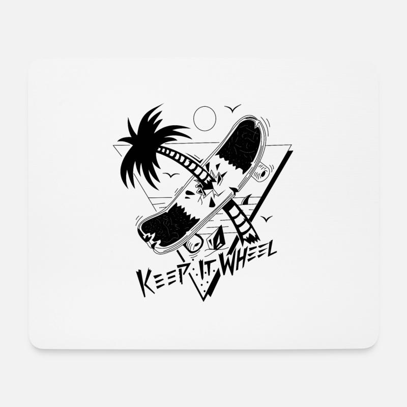 Skate skater - Tapis de souris (format paysage) - blanc