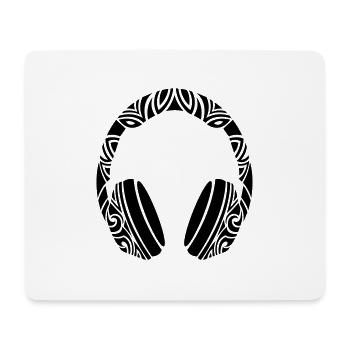 casque - Tapis de souris (format paysage) - blanc - Devant